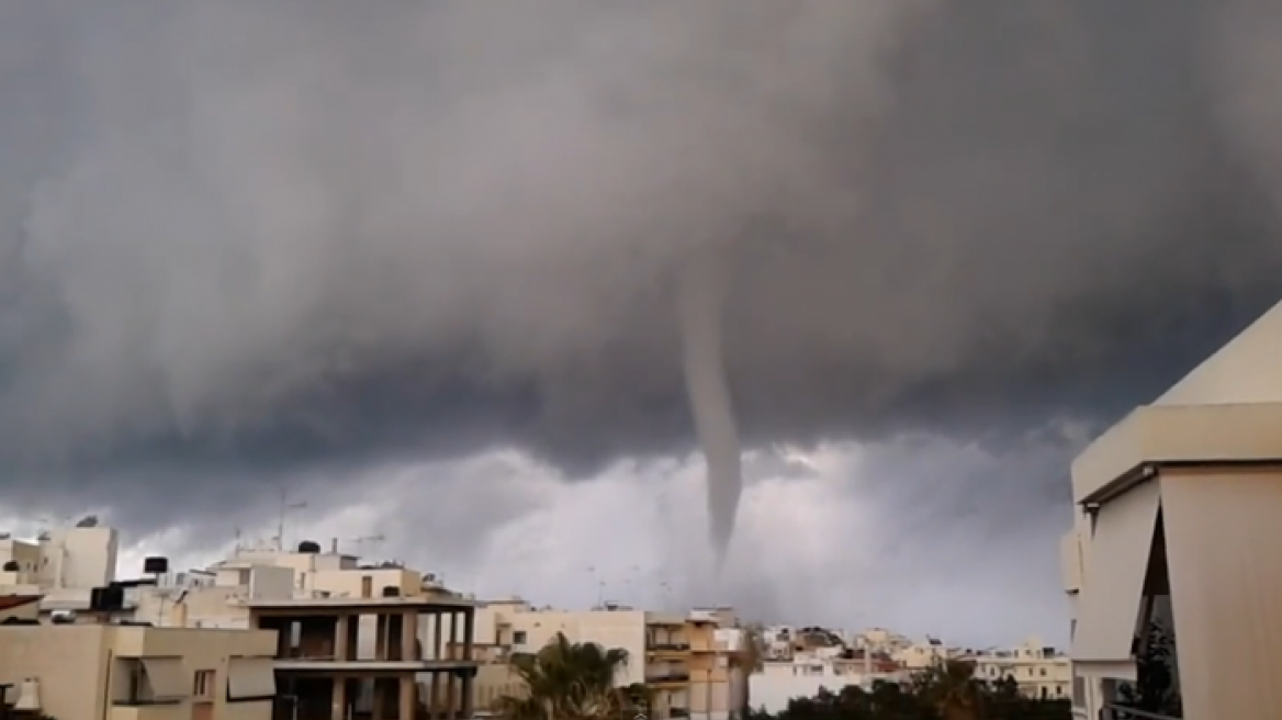 Υδροστρόβιλος «χτύπησε» το Ηράκλειο