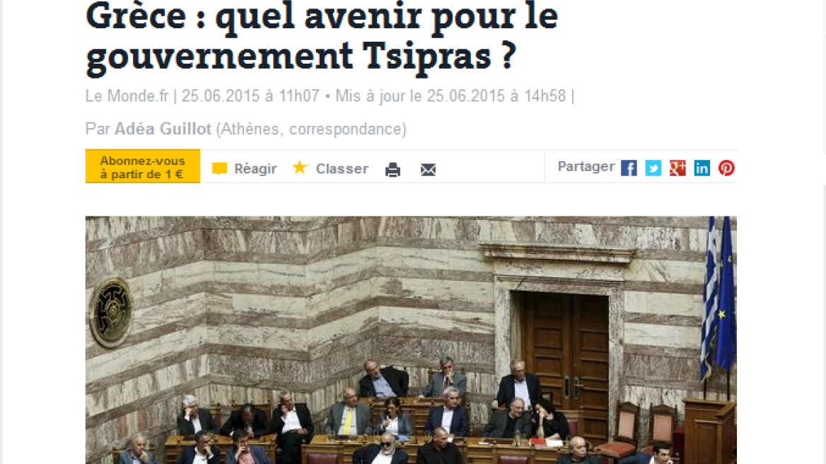 Le Monde: Εκλογές στις 2 Αυγούστου και κυβέρνηση εθνικής ενότητας αν δεν υπάρξει συμφωνία