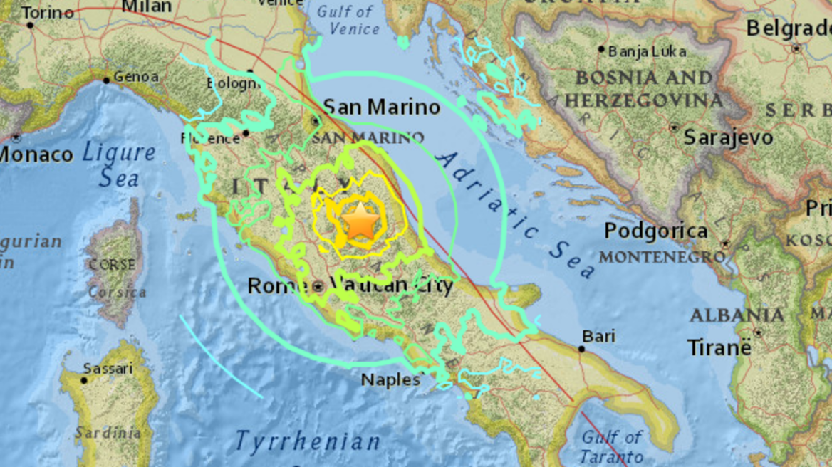 Νέος σεισμός 5,1 Ρίχτερ στην κεντρική Ιταλία