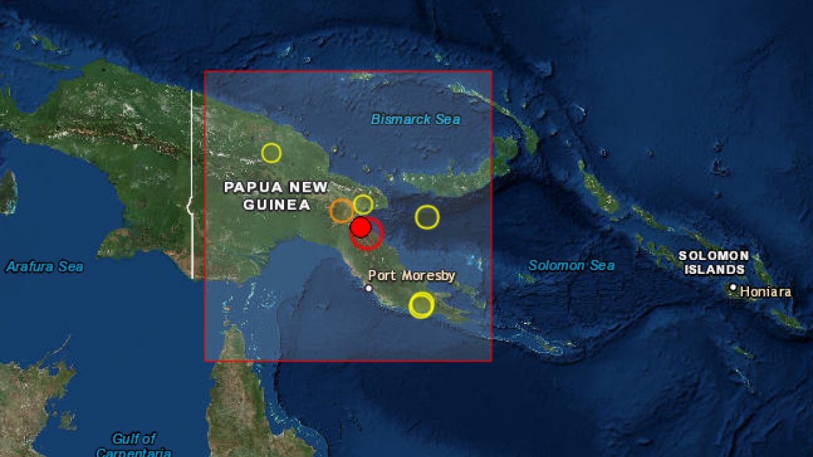 Σεισμική δόνηση 7,2 Ρίχτερ στην Παπούα Νέα Γουινέα
