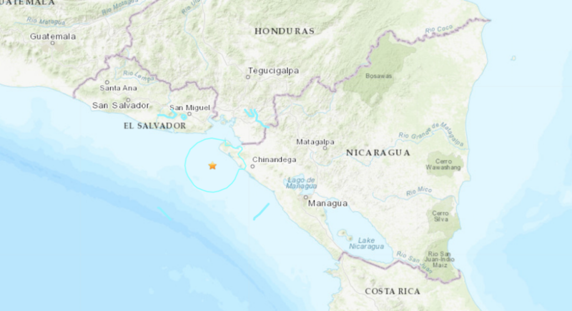Σεισμός 5,7 Ρίχτερ μεταξύ Ελ Σαλβαδόρ και Νικαράγουας