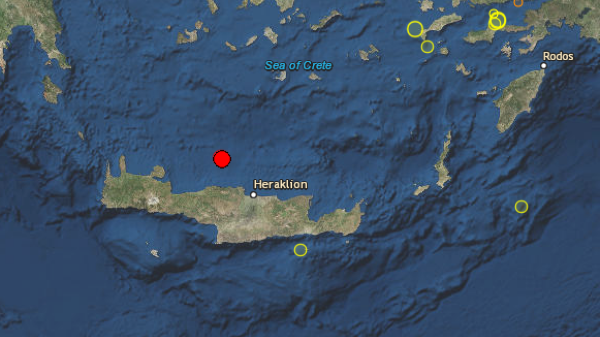 Σεισμική δόνηση 3,6 Ρίχτερ ανοιχτά της Κρήτης
