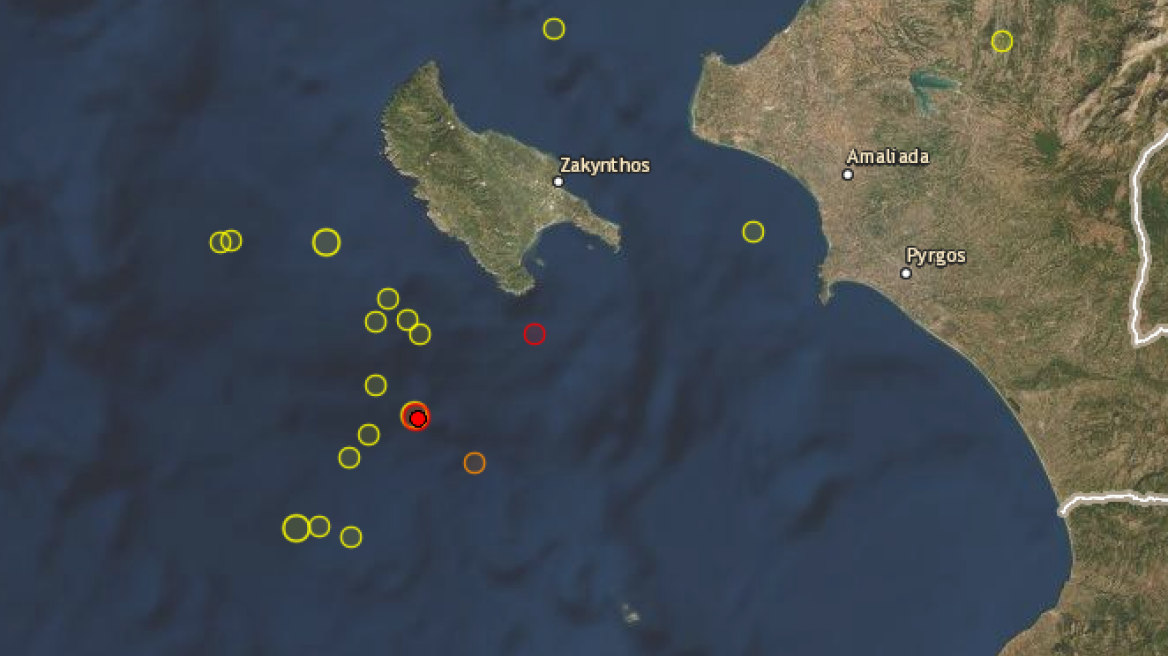 Σεισμική δόνηση 3,9 Ρίχτερ ανοιχτά της Ζακύνθου