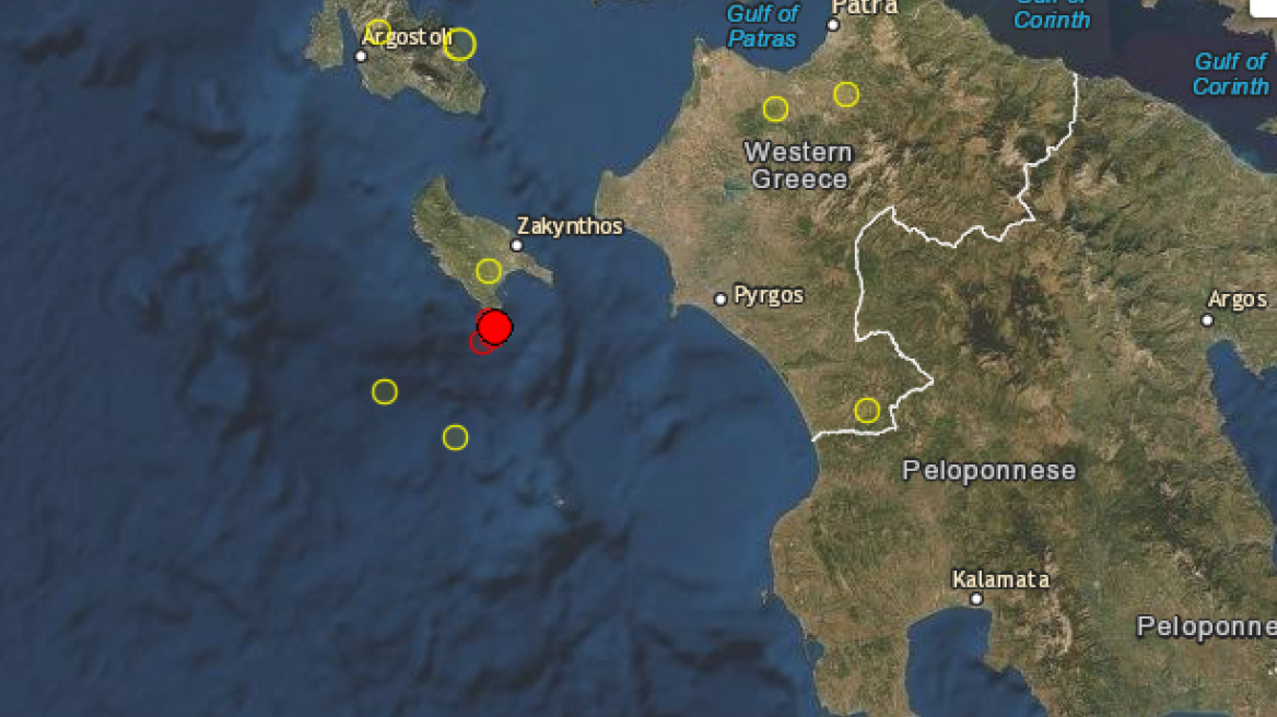 Σεισμός στη Ζάκυνθο: Ασθενής δόνηση 3,4 Ρίχτερ τα ξημερώματα