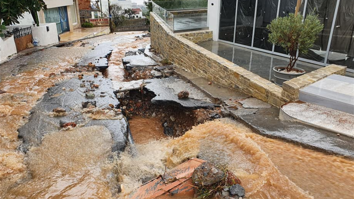 Κακοκαιρία στην Κρήτη: Σε κατάσταση έκτακτης ανάγκης κηρύχθηκε η περιφέρεια Ρεθύμνου