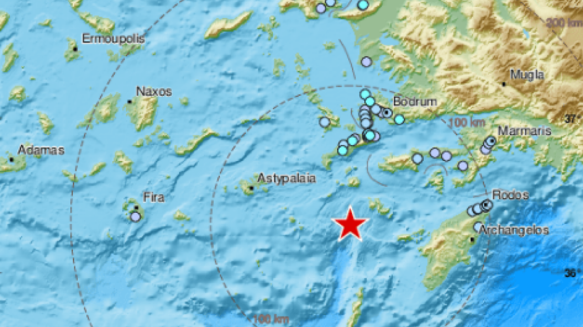 Δωδεκάνησα: Ισχυρός σεισμός 5,5 Ρίχτερ κοντά στην Τήλο