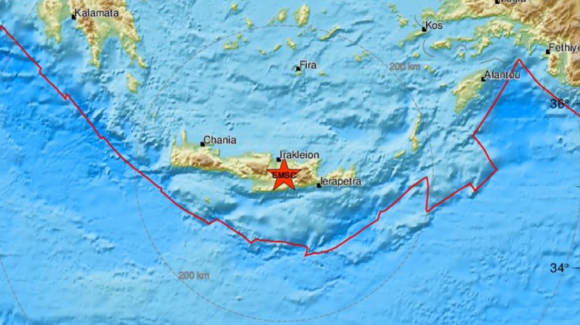 Σεισμός τώρα 3,1 Ρίχτερ στην Άρβη της Κρήτης -  Δείτε χάρτη