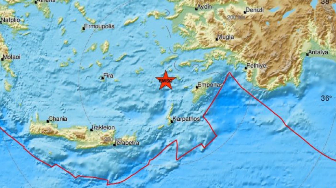 Ασθενής σεισμική δόνηση 3,4 Ρίχτερ στη Νίσυρο