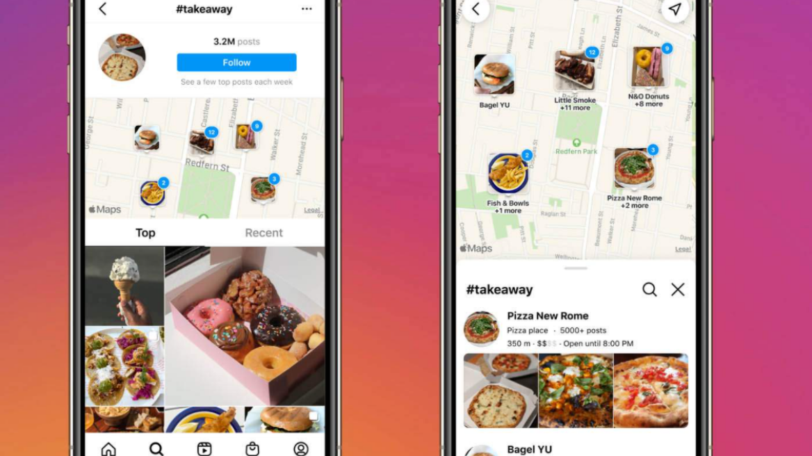 Instagram: Νέα λειτουργία «αναζήτηση στο χάρτη» για κοντινά μπαρ, εστιατόρια και μικρές επιχειρήσεις 