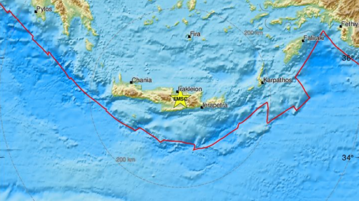 Σεισμός στην Κρήτη: Ασθενής σεισμική δόνηση 3,2 Ρίχτερ στο Αρκαλοχώρι