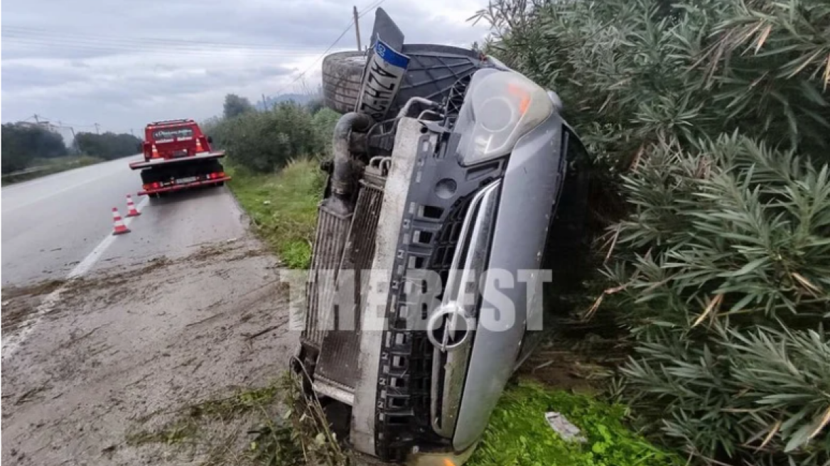 Πάτρα: Τρομακτικό τροχαίο με ανατροπή οχήματος (φωτογραφίες)