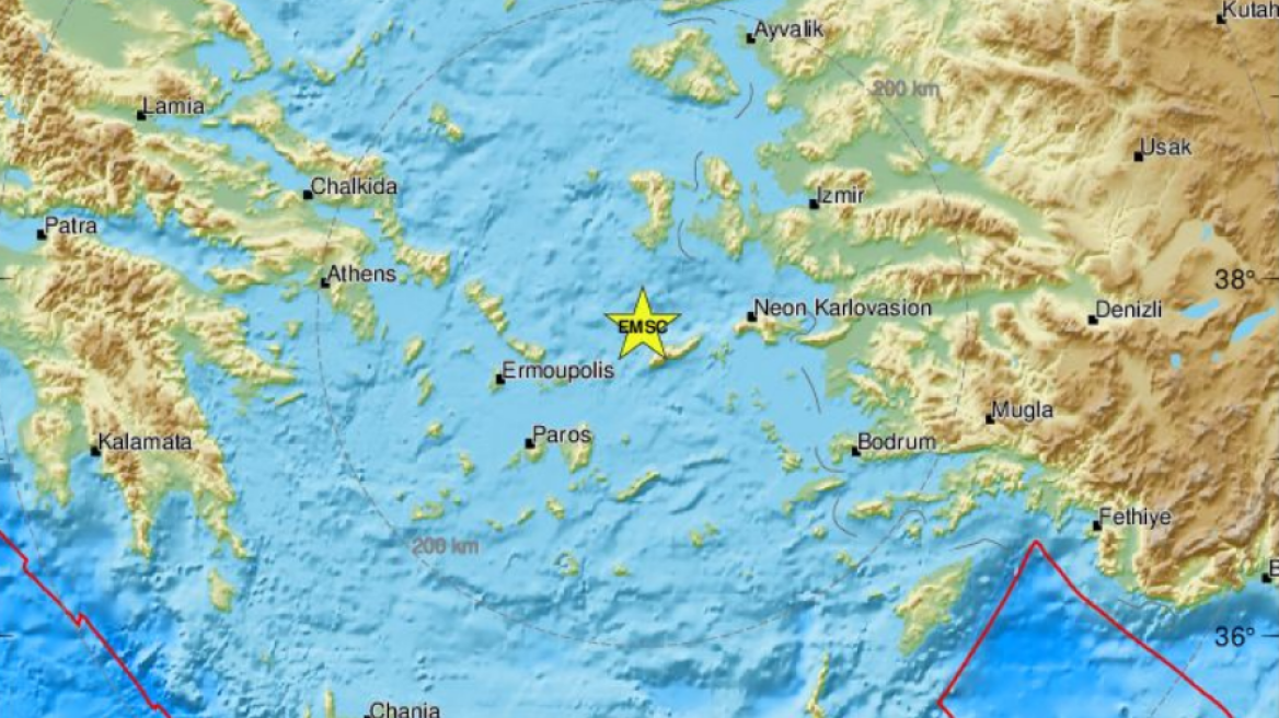 Σεισμός τώρα 3,9 Ρίχτερ στα ανοιχτά της Ικαρίας