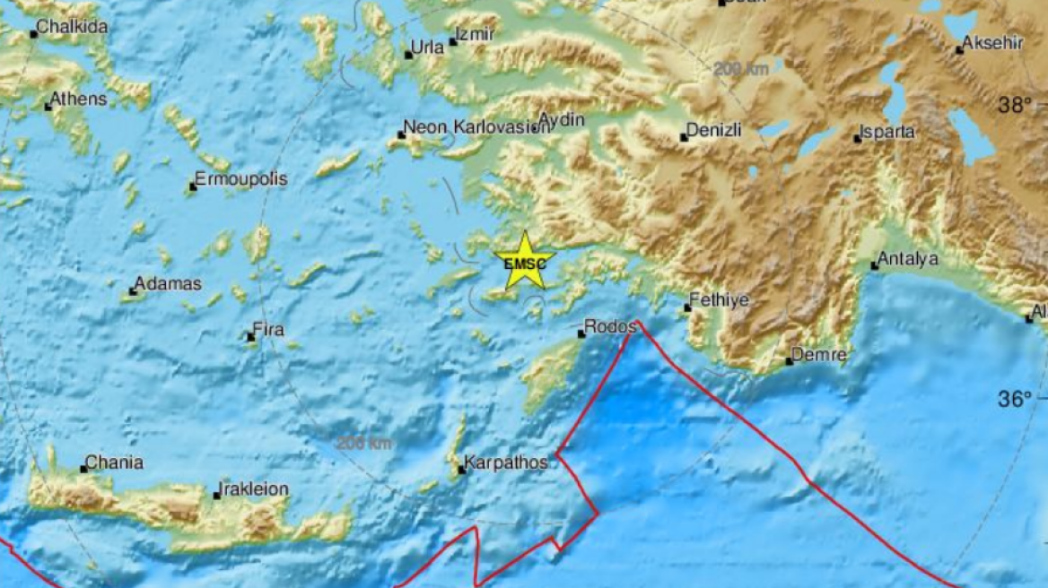 Σεισμός τώρα 3,3 Ρίχτερ στα ανοιχτά της Κω