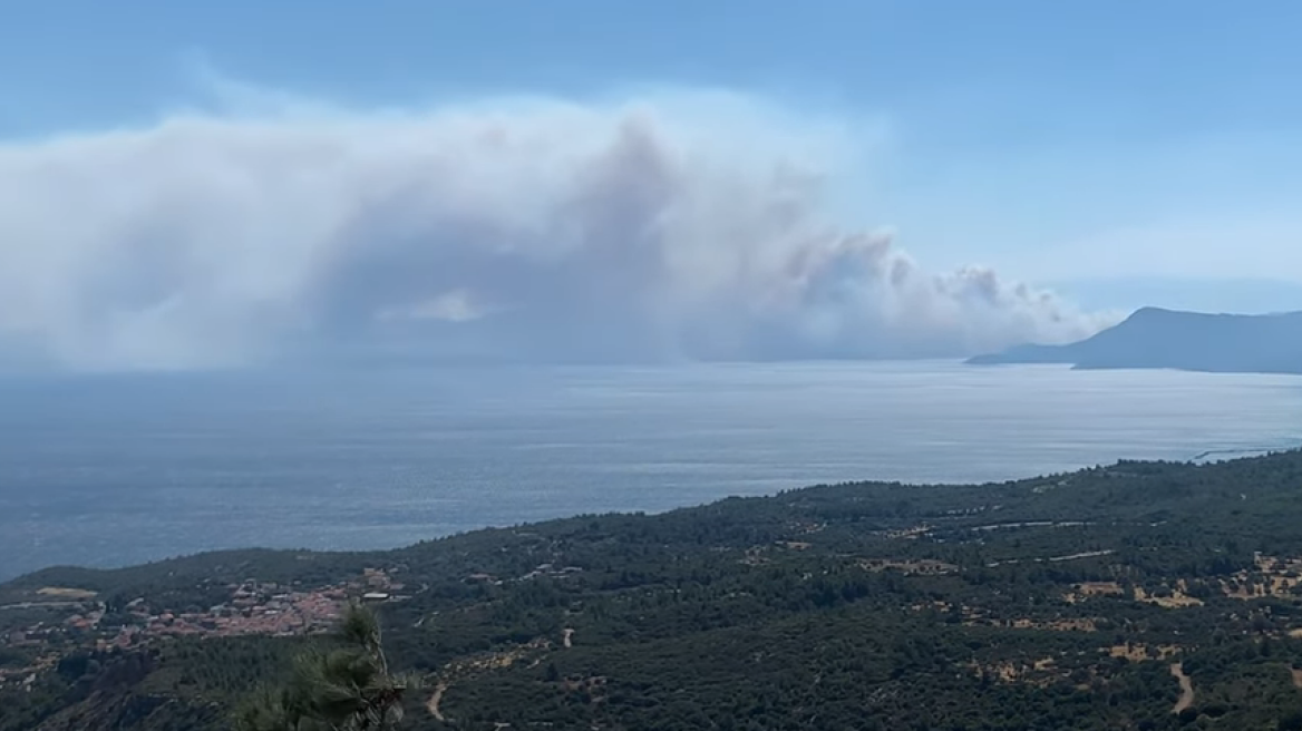 Οριοθετήθηκε η φωτιά στη Σάμο - Συνεχίζονται οι εναέριες επιχειρήσεις