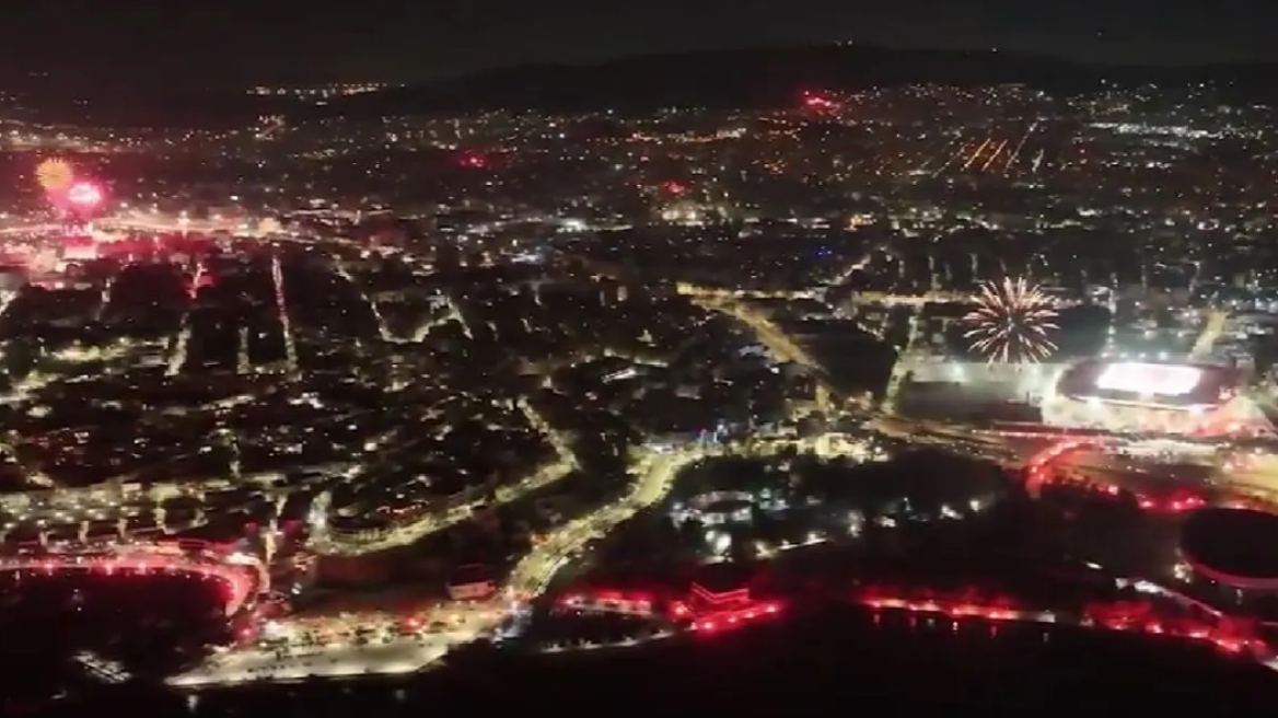 Ολυμπιακός: Εντυπωσιακά πλάνα από drone από τον εορτασμό των 100 χρόνων - Βίντεο 