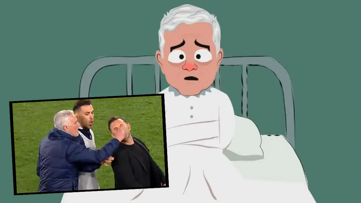 Μουρίνιο: Μετά το πιάσιμο της μύτης του προπονητή της Γαλατάσαραϊ, η αντίπαλός του τον έστειλε στο... ψυχιατρείο - Βίντεο