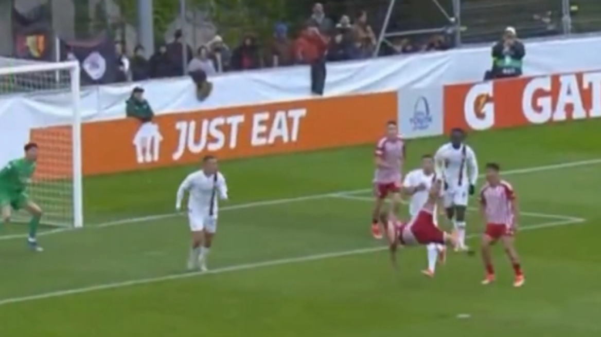 Youth League: Η UEFA θυμήθηκε την γκολάρα με το ανάποδο ψαλίδι του Μπακούλα στον τελικό του Ολυμπιακού με τη Μίλαν - Βίντεο