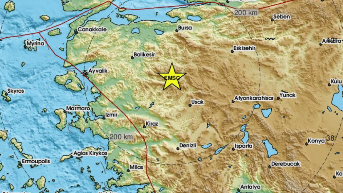Σεισμός τώρα στη βορειοδυτική Τουρκία - 4,6 Ρίχτερ ταρακούνησαν την Κιουτάχεια