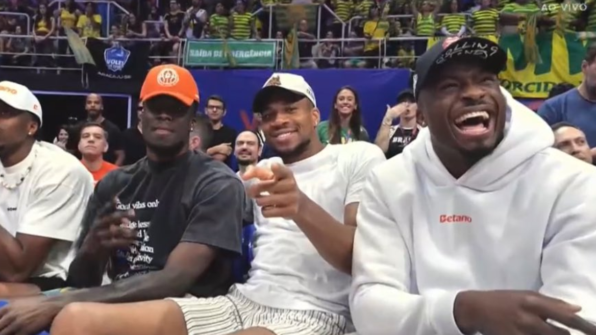 Είδαν βόλεϊ στο Ρίο Ντε Τζανέιρο τα αδέλφια Αντετοκούνμπο - Δείτε βίντεο και φωτογραφίες 