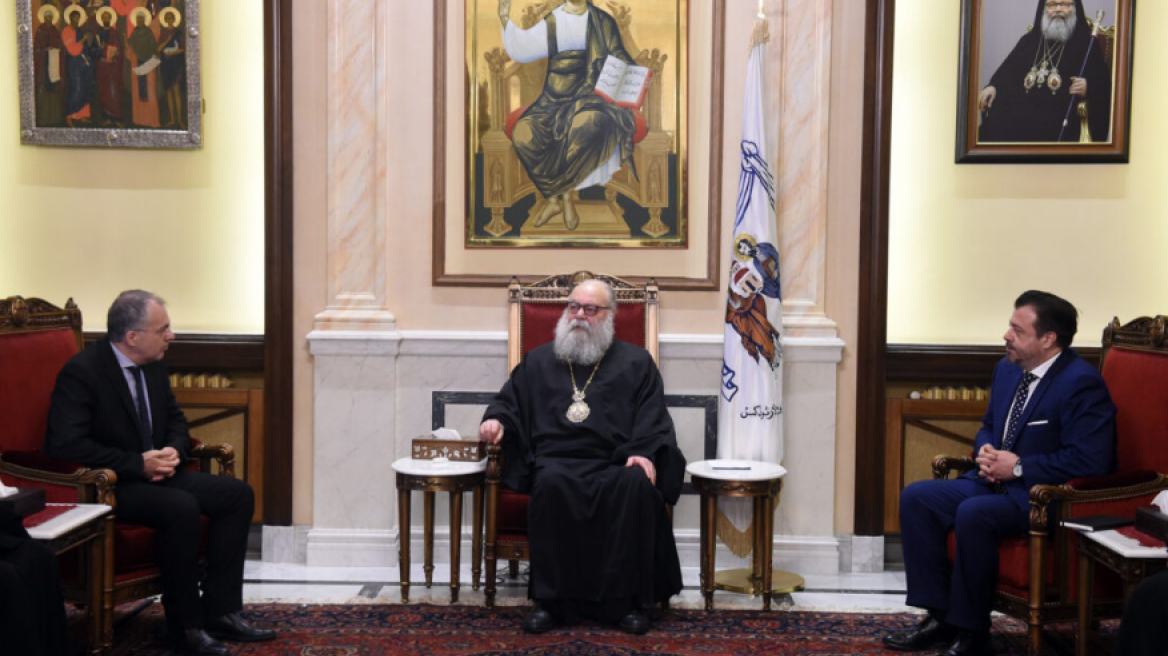 Ο Πατριάρχης Αντιοχείας υποδέχθηκε τον γ.γ. Θρησκευμάτων του Υπουργείου Παιδείας - Συλλυπητήρια της ελληνικής κυβέρνησης για την τρομοκρατική επίθεση στη Δαμασκό
