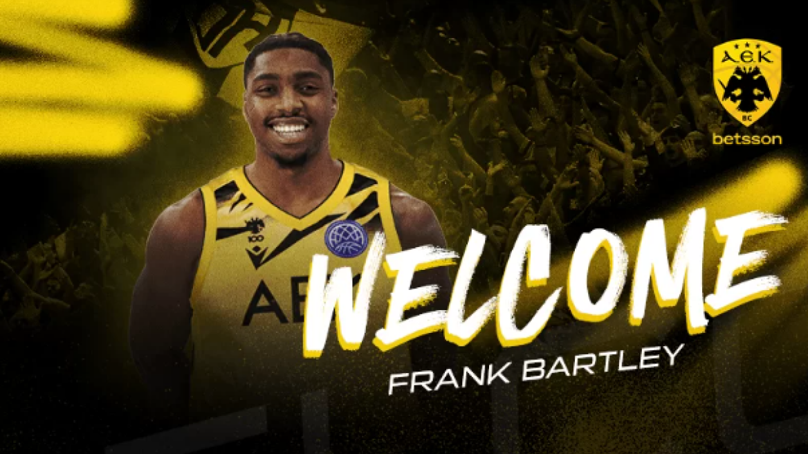 Από τον ΠΑΟΚ στην ΑΕΚ ο Φρανκ Μπάρτλεϊ  - Υπέγραψε διετές συμβόλαιο ο Αμερικανός 