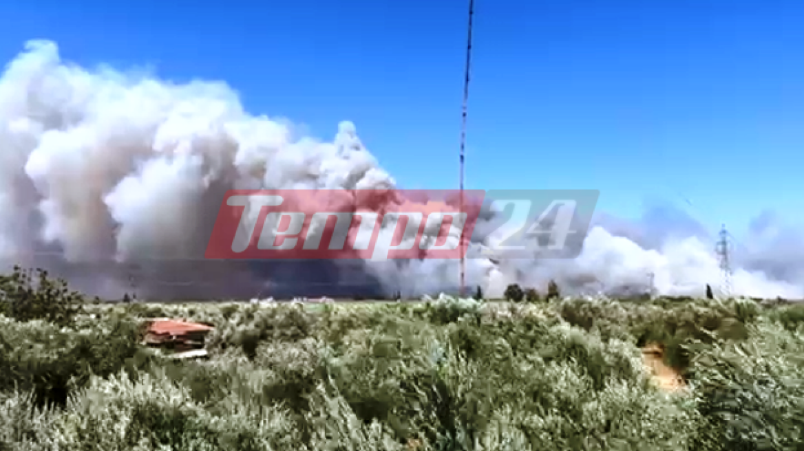 Οι φλόγες απειλούν εργοστάσια στη ΒΙΠΕ στην Αχαΐα, γίνεται προσπάθεια να μην καεί η φυλακή, λέει ο αντιπεριφερειάρχης