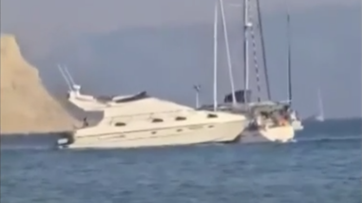 Γιοτ παρέσυρε ιστιοφόρα στην Κέρκυρα - Βίντεο από το ατύχημα στην Ερεικούσα