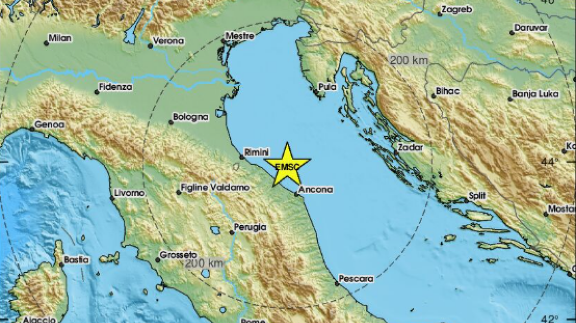 Σεισμός 4,9 ρίχτερ στην κεντρική Ιταλία