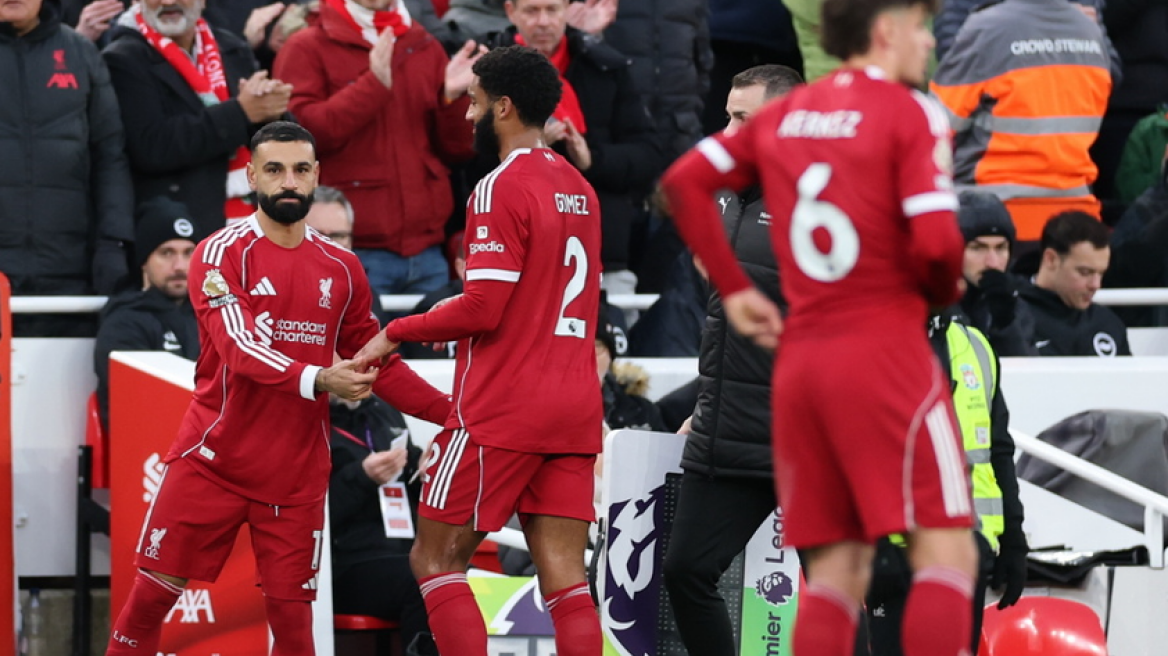 Λίβερπουλ: Πέρασε ως αλλαγή στο 26΄του αγώνα με τη Μπράιτον και αποθεώθηκε στο Άνφιλντ ο Σαλάχ, βίντεο 