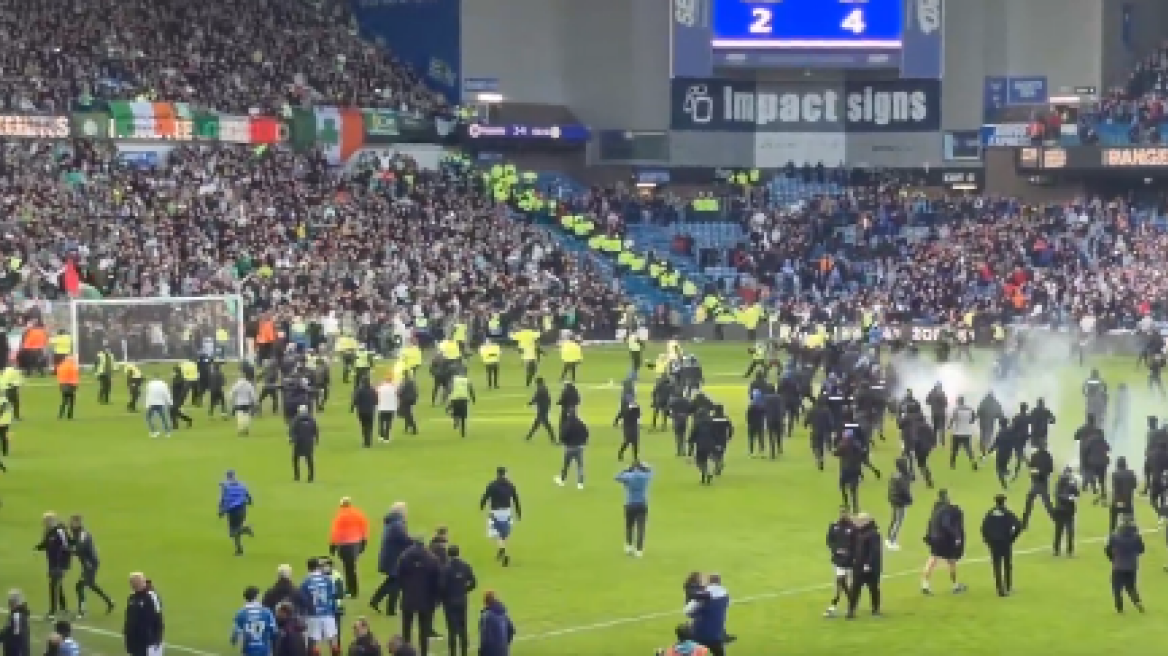 Σοβαρά επεισόδια στο Ρέιντζερς-Σέλτικ: «Ντου» κουκουλοφόρων μετά το θρίλερ των πέναλτι, βίντεο
