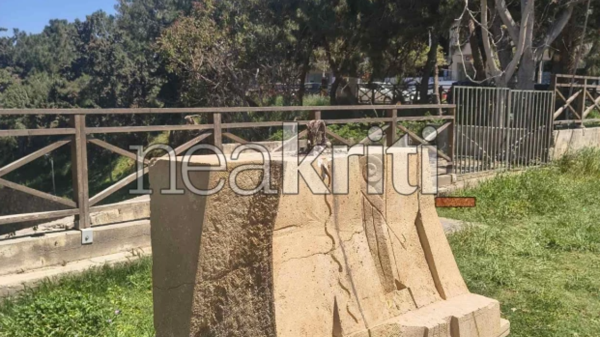 Αποκεφάλισαν την προτομή του Νίκου Ξυλούρη στο Ηράκλειο Κρήτης, δείτε βίντεο και φωτογραφίες