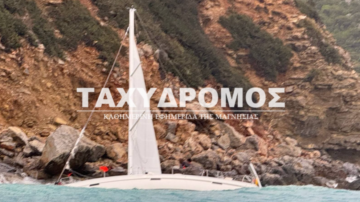 Αλόννησος: Ιστιοφόρο έπεσε στα βράχια της νήσου Περιστέρας με ανέμους 8 μποφόρ, σώοι οι δύο επιβαίνοντες