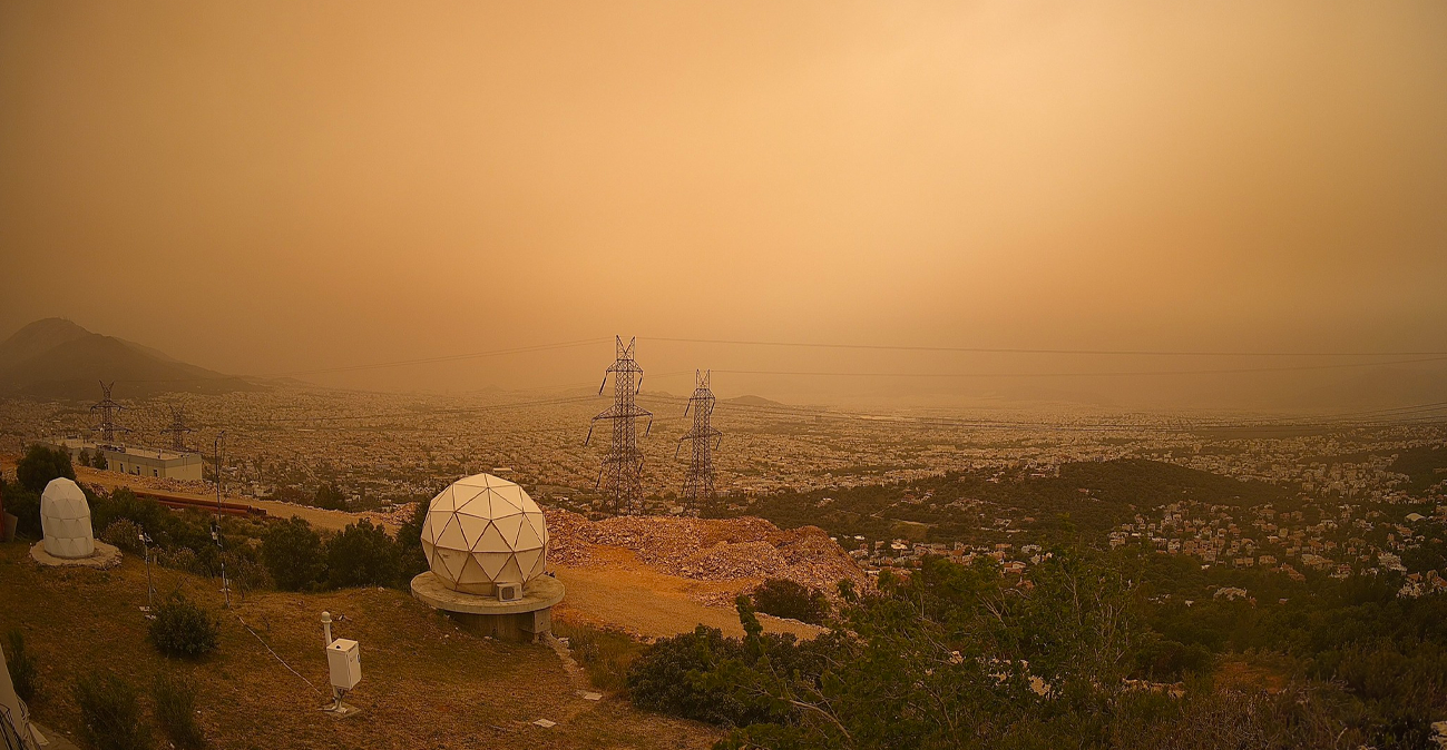 «Τοπίο στον Άρη» και η Αττική από την αφρικανική σκόνη 