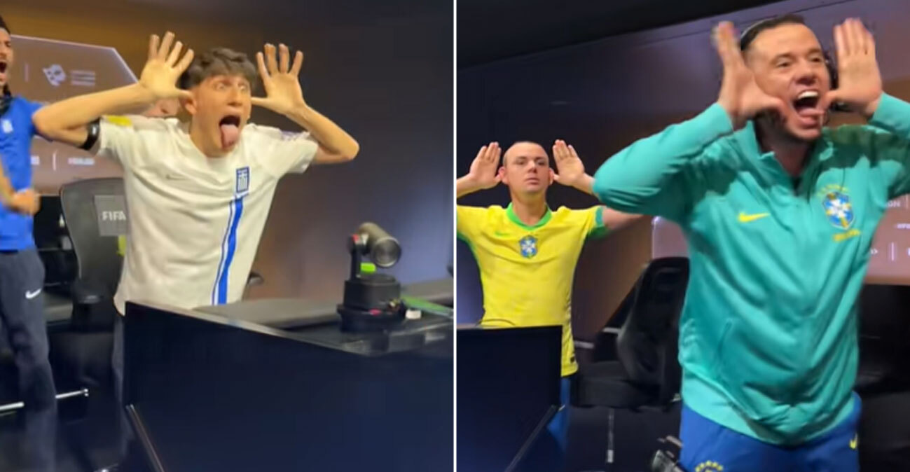 Viral τα βίντεο από το παγκόσμιο πρωτάθλημα FIFA στο κινητό: Ο πανηγυρισμός του Έλληνα και η απάντηση του Βραζιλιάνου
