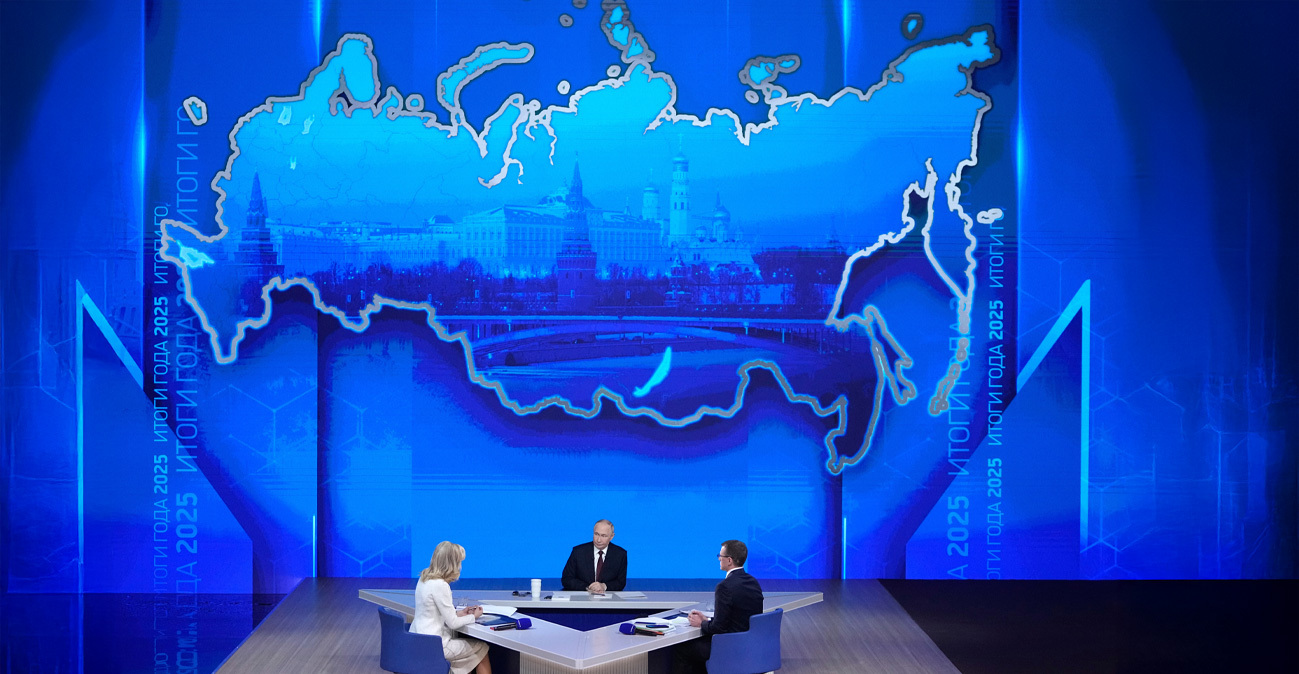 Αμετακίνητος ο Πούτιν στο εδαφικό για την Ουκρανία: Το ξεκάθαρο μήνυμά του με τον χάρτη που παρουσιάστηκε στη συνέντευξή του