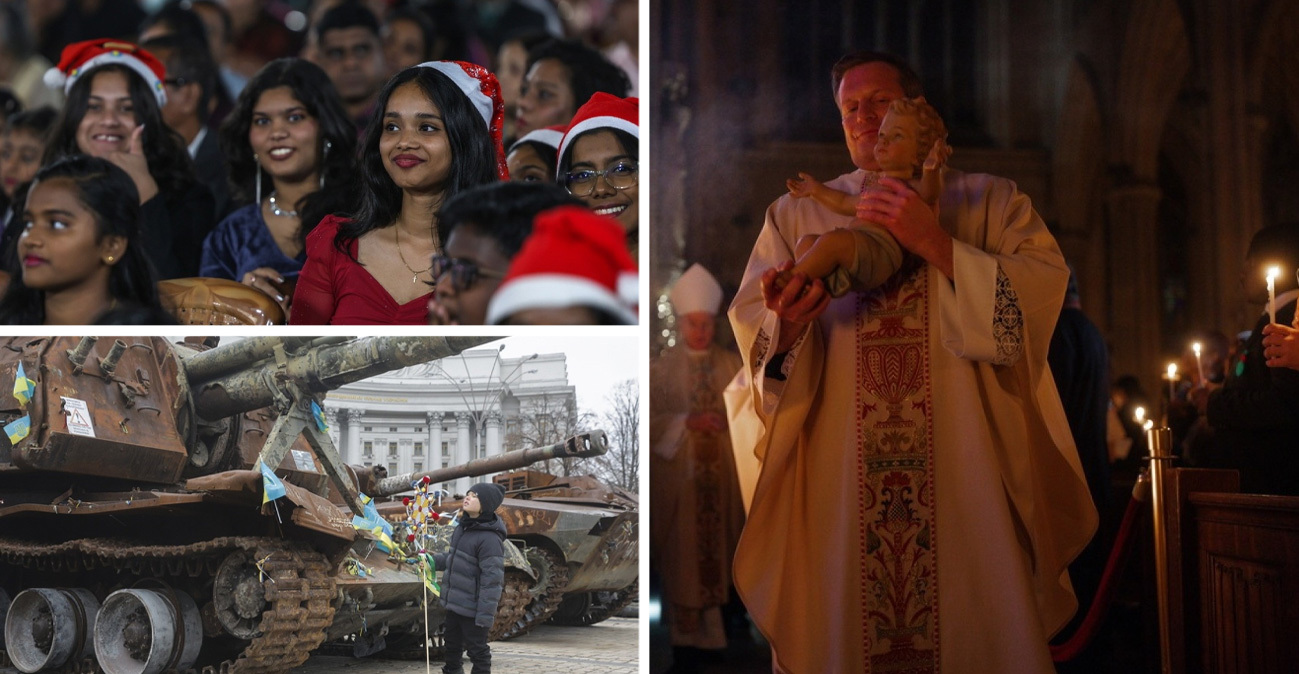 Χριστούγεννα ανά τον κόσμο: Πώς γιόρτασαν από την εμπόλεμη Ουκρανία μέχρι τη Βηθλεέμ κι από τις φαβέλες του Σάο Πάολο μέχρι το Πακιστάν, δείτε φωτογραφίες