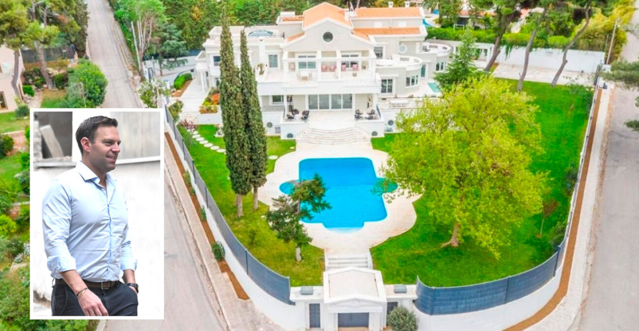 Στέφανος Κασσελάκης: Το πατρικό «κόσμημα» της Εκάλης νοικιάζεται προς 20.000 ευρώ το μήνα
