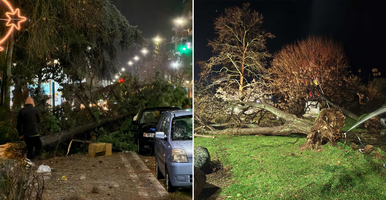 Μεγάλες ζημιές στην Αλεξανδρούπολη: Άνεμοι με ριπές 140 χιλιομέτρων χτύπησαν την πόλη, δείτε βίντεο