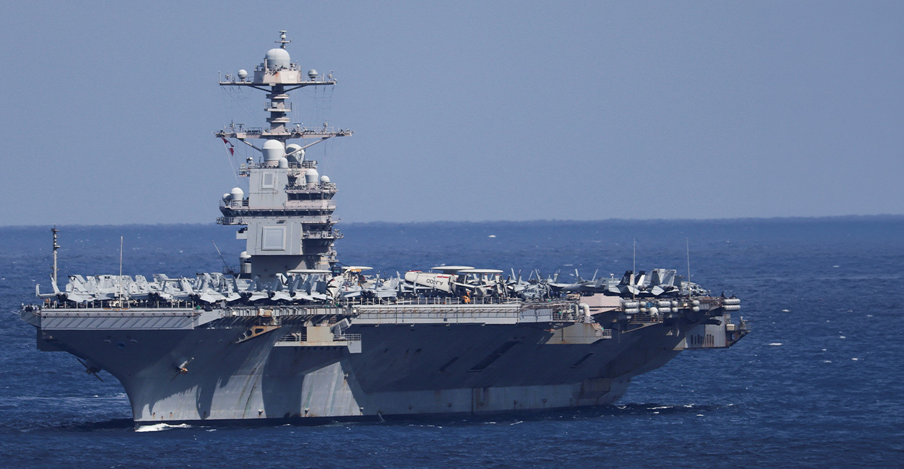 Επόμενος σταθμός, Περσικός, για το γιγαντιαίο αεροπλανοφόρο Gerald Ford που ανεφοδιάζεται στη Σούδα, βίντεο και φωτογραφίες