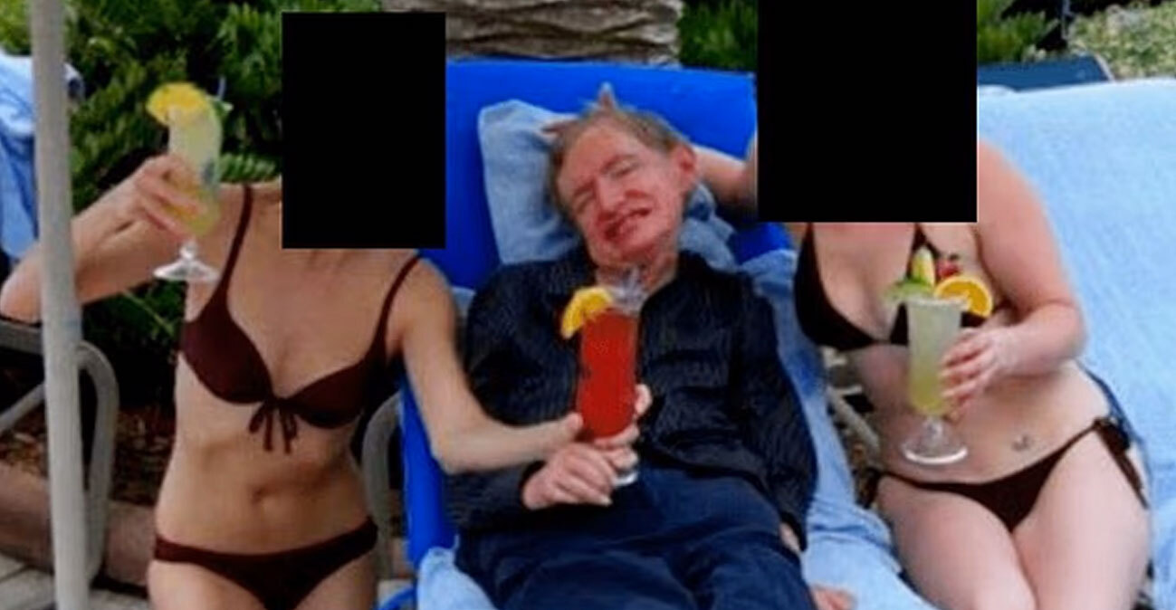 Ο Στίβεν Χόκινγκ ανάμεσα σε δύο νεαρές με μπικίνι και το μυστικό λημέρι στο Παρίσι - Νέες φωτογραφίες για την υπόθεση Επστάιν