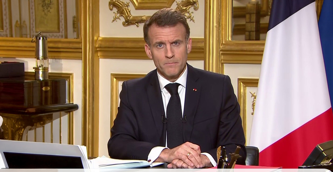 Διάγγελμα Μακρόν: Στέλνουμε απόψε άλλη μια φρεγάτα και επιπλέον εναέρια μέσα στην Κύπρο
