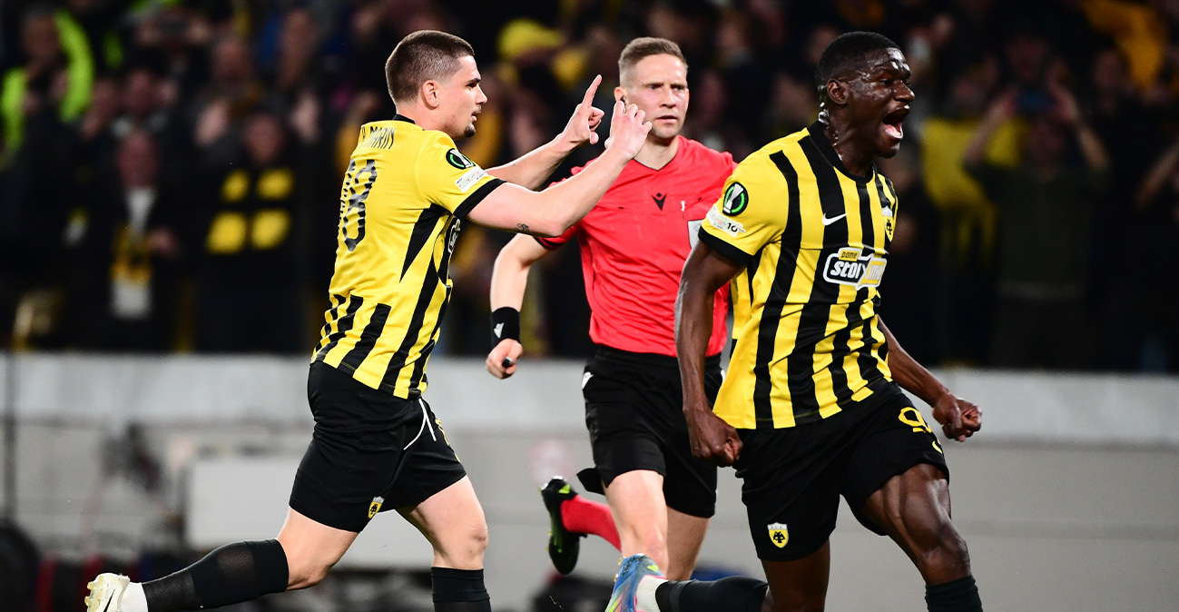 ΑΕΚ - Ράγιο Βαγιεκάνο 2-0 (Β' ημίχρονο): Αγγίζει την ανατροπή η Ένωση, live ο προημιτελικός του Conference League, δείτε τα γκολ