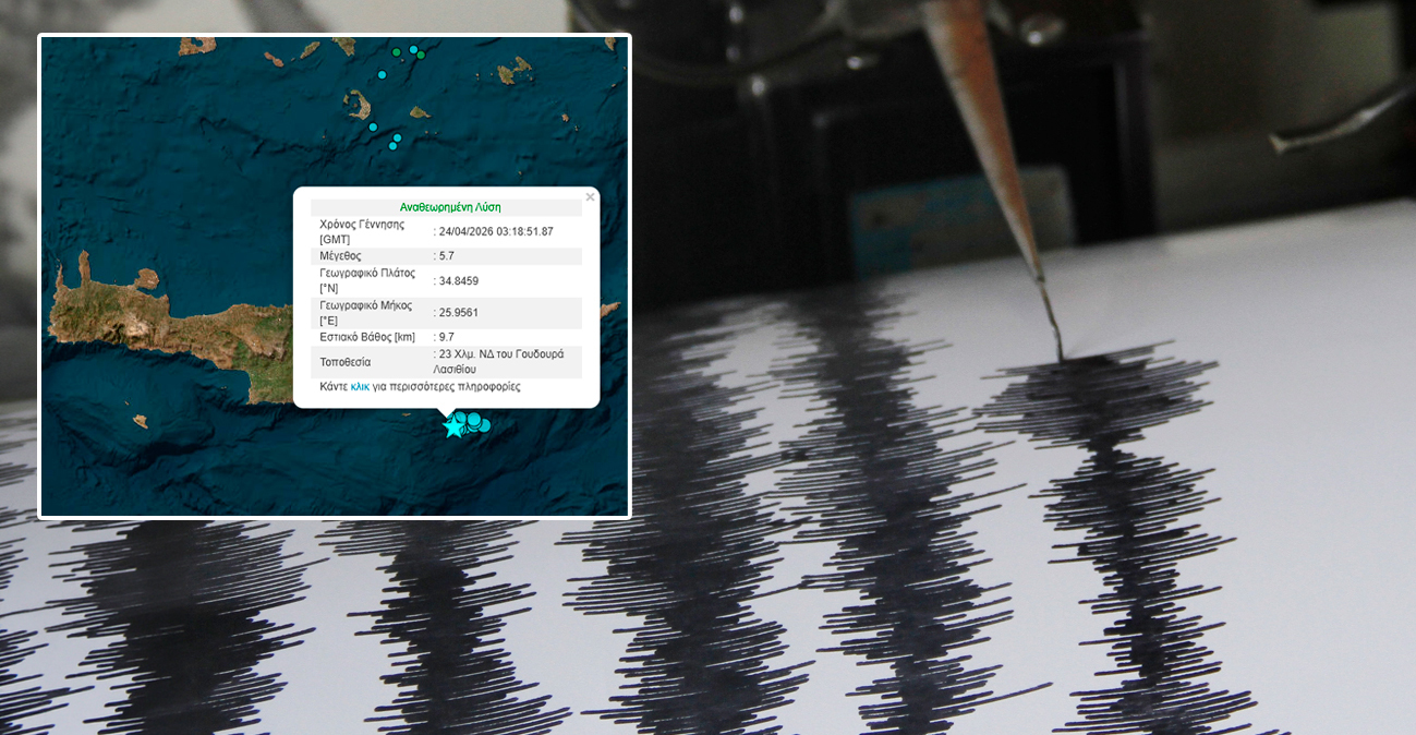 Τι λένε οι σεισμολόγοι για τον σεισμό 5,7 Ρίχτερ που ταρακούνησε την Κρήτη: «Υπήρχε alert, από τις 14/4 είχαμε προσεισμική ακολουθία»