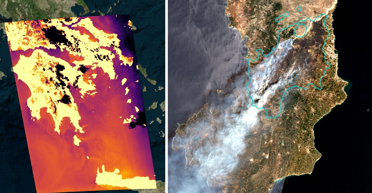 Οι πρώτες εικόνες από τους ελληνικούς θερμικούς δορυφόρους που θα παρακολουθούν τις πυρκαγιές σε πραγματικό χρόνο