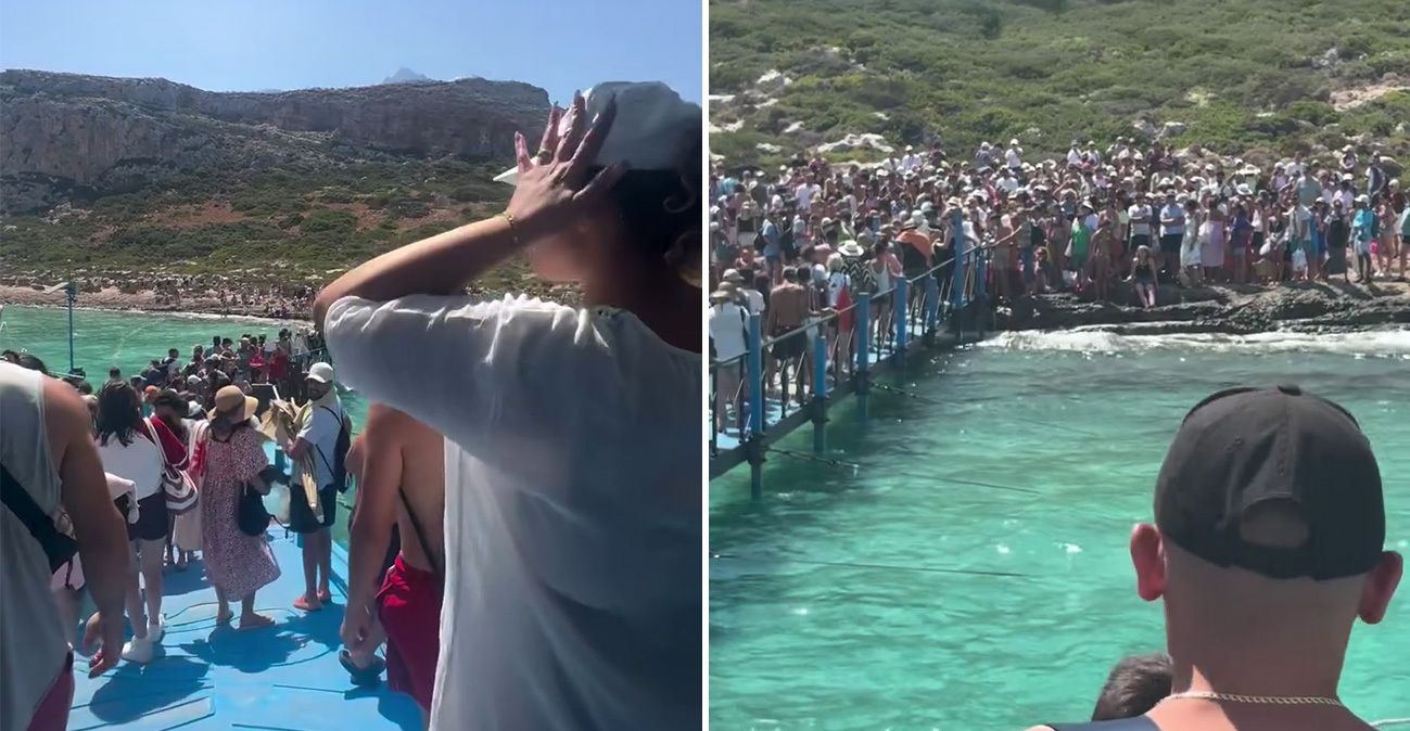 Viral βίντεο από την Κρήτη: Ο Μπάλος «βουλιάζει» από επισκέπτες, δείτε τον απίστευτο συνωστισμό