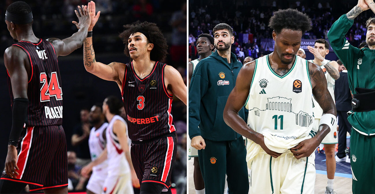 EuroLeague: Η νίκη του Ολυμπιακού επί της Αρμάνι και η ήττα του Παναθηναϊκού από την Εφές τους έφεραν συγκάτοικους στην κορυφή, δείτε βίντεο 