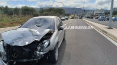 Τροχαίο με μια σοβαρά τραυματία στα Χανιά - Αναβάτης μηχανής έπεσε σε παρμπρίζ αυτοκινήτου, δείτε φωτογραφίες