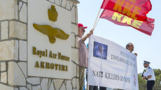 Διαμαρτυρία ΚΚΕ έξω από τις βρετανικές βάσεις στην Κύπρο