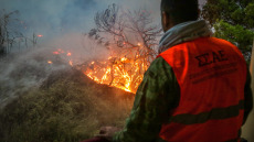Ενεργά πύρινα μέτωπα σε Κινέτα, Καλλιτεχνούπολη και Ζεμενό Κορινθίας