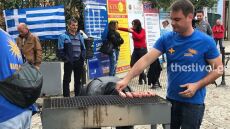 Με λίγο κόσμο και τον  Ψωμιάδη το μπάρμπεκιου κατά των προσφύγων στα Διαβατά 